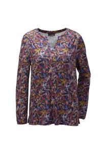 Короткий размер: блузка-рубашка женственного кроя Goldner, мультиколор