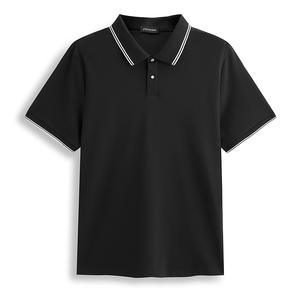 PEACEBIRD MEN Футболка-поло мужская Black 1