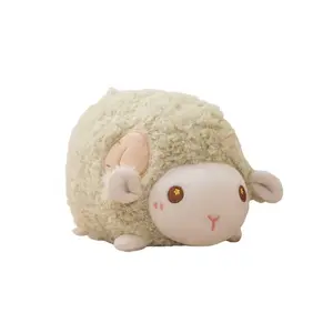 Сладкая и милая плюшевая игрушка ягненок с круглым и удобным дизайном плюшевая кукла высота 23см Fluffy bear