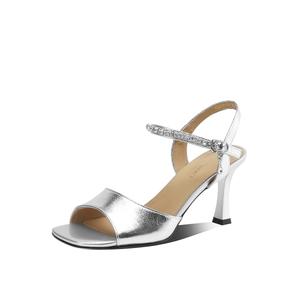 Сандалии с одним ремешком женские Rosa Bianca, Silver Sheepskin Lining