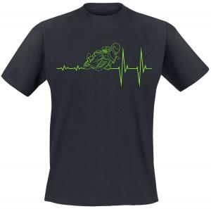 Футболка Sprüche EKG - Motorrad, черный
