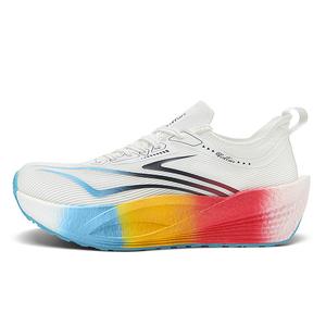 TCELLARS Амортизирующие износостойкие легкие увеличивающие рост отскок низкие кроссовки для бега мужские белые радужные, цвет White Rainbow