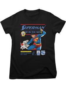 Футболка Superman Up In The Sky Girly Tee черного цвета Superman