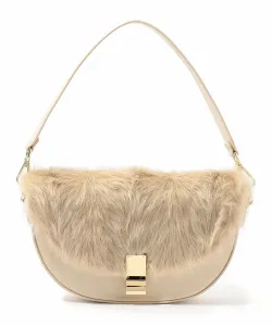 Сумка с клапаном из искусственного меха Tomorrowland Goods, цвет 42 Light Beige