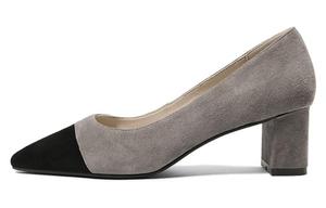 Женские туфли на высоком каблуке черно-серого цвета CAMEIDO