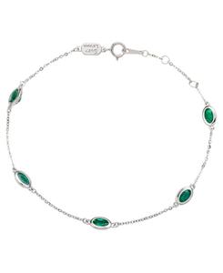 Браслет Suzy Levian из белого золота 14 карат с изумрудами овальной огранки общим весом 1 карат Suzy Levian New York, White gold