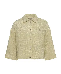 Жакет букла, французская ваниль, стильный образ Mos Mosh, бежевый