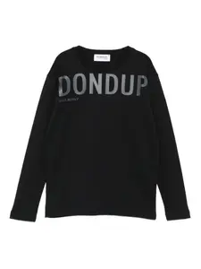 Футболка с принтом логотипа DONDUP KIDS, черный