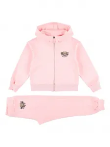 Спортивный костюм на молнии с принтом Тедди Moschino Kids, розовый
