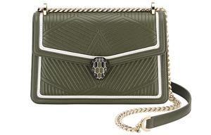 BVLGARI Сумка-рюкзак Serpenti Diamond Blast кожаная женская