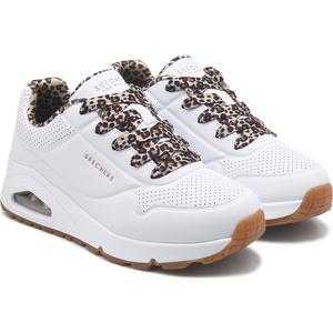 Детские кроссовки street uno Skechers для маленьких/больших детей, white leopard