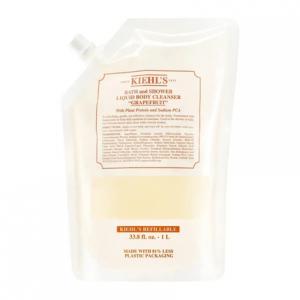 Жидкое очищающее средство для тела с грейпфрутом, нежное освежающее пенящееся средство для мытья тела, 33,8 жидких унций, 1 литр, сменный блок Kiehl's