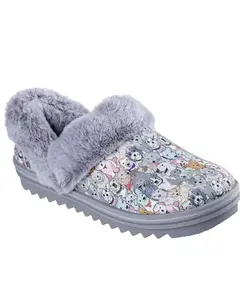 Женские тапочки-слипоны: BOBS Cozy Kiss - Meow PJs Comfort Slippers от Finish Line Skechers, белый