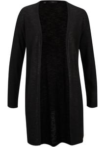 Длинный кардиган открытый Bpc Bonprix Collection, черный