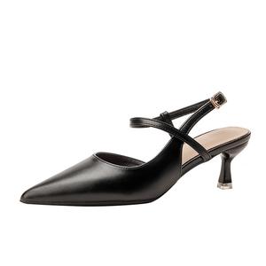 Женские туфли на тонком каблуке и высоком каблуке JIUXINGDAO, Black