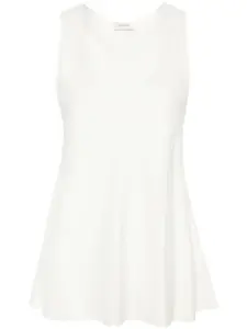 Атласный топ с U-образным вырезом LEMAIRE, белый