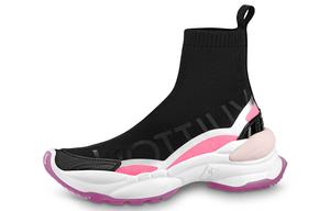 Кроссовки женские Louis Vuitton Run 55, черный / розовый