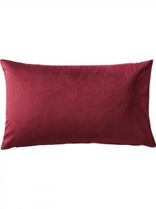 Redbest  Бархатная наволочка Kingsville темно-красного цвета