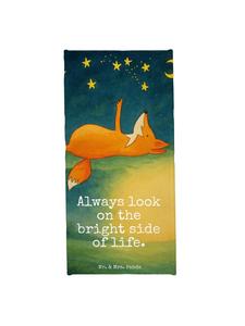 Mr. & Mrs. Panda Пляжное полотенце с изображением лисы и звезд, с надписью белого цвета