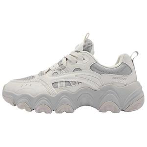 QIAODAN Женские кроссовки с низким верхом, устойчивые к истиранию и амортизации, бежево-серые