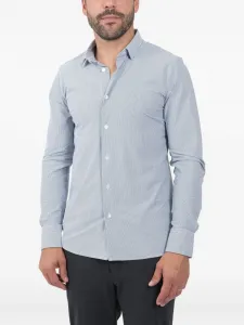 Полосатая рубашка на пуговицах Rrd, синий