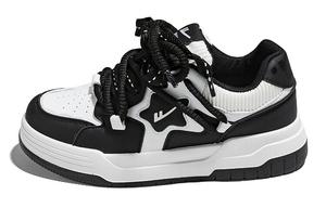 Кроссовки WARRIOR Skateboarding Shoes Unisex Low-top Black, белый/черный