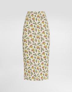 Маленькая юбка с цветочным принтом DOLCE & GABBANA, мультиколор