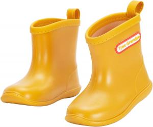 Детские резиновые сапожки для малышей для мальчиков и девочек, легкие, водонепроницаемые, удобные для надевания NQTOER, Yellow