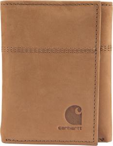 Carhartt мужские повседневные кошельки из седловой кожи, доступны в различных стилях и цветах, Carhartt Brown (Trifold)