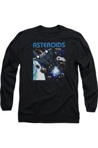 Футболка Atari 2600 Asteroids с длинным рукавом для взрослых Gildan, черный