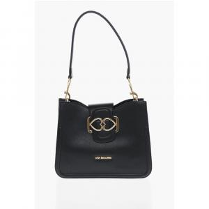 Сумка через плечо LOVE из искусственной кожи с золотыми сердцами Moschino, Black