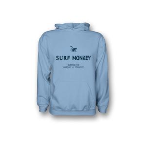SURF MONKEY Толстовка из органического хлопка с капюшоном для взрослых (небесно-голубая)