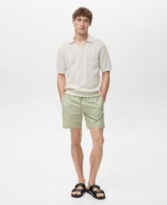 Мужские плавки из ткани сирсакер MANGO, Pastel Green
