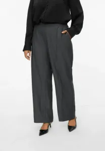Vmcleo hohe taille pantaloni Vero Moda Curve, Dark Grey Melange