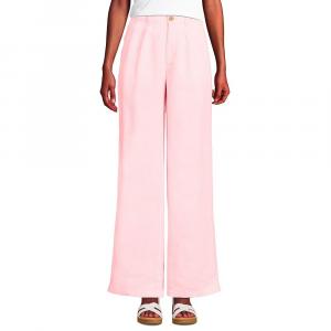 Женские льняные брюки со складками и высокой посадкой Lands End Lands' End, цвет Simply Pink Linen