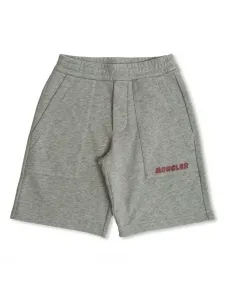 Спортивные шорты с логотипом Moncler Enfant, серый