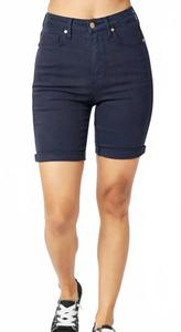 Женские бермуды в цвете нави Judy Blue, темно-синий