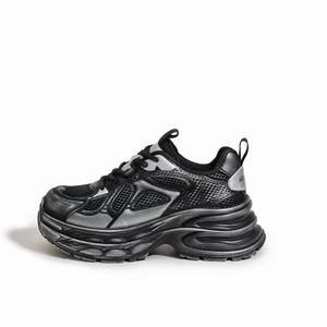 Износостойкие, легкие, увеличивающие рост, низкие, массивные женские кроссовки Milan love song, Black