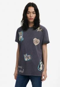 Футболка Desigual Print T-shirt, Grey