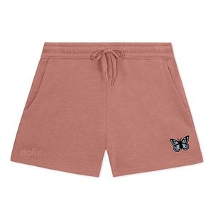 Женские шорты из флиса midweight washed butterfly Dalix, Dusty Rose