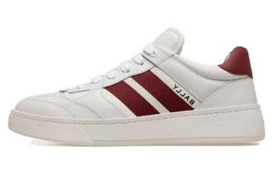 Кроссовки BALLY Raise Leather Sneakers, белый/красный