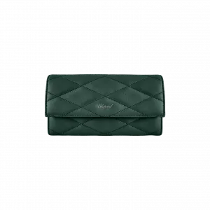 Кошелек Chopard Classic Continental Wallet - Зеленая стеганая телячья кожа