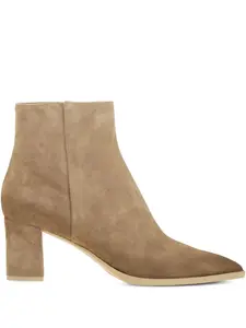 Замшевые ботильоны Santoni, коричневый