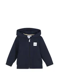 Худи на молнии Boss Kidswear, синий