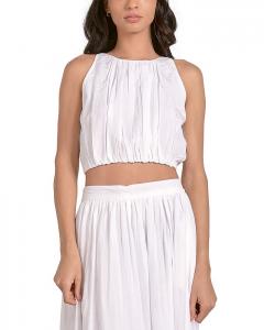 Эластичный топ на запах Elan, белый