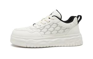 HLA Китайская серия Dragon дышащие мужские скейтерские кроссовки для увеличения роста низкие бело-черные, цвет White Black