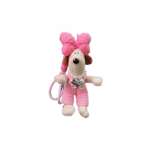 Очаровательный комбинезон с отпечатком лапы собаки, кулон с жемчужным сердцем, плюшевые куклы щенков, высота 12см Jinnew, розовый