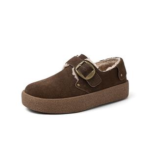 Повседневные однобортные туфли женские Yeezyy Reezy, Dark Brown