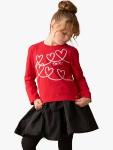 Детский топ с длинными рукавами из хлопкового джерси с пайетками в виде сердечек Angel & Rocket