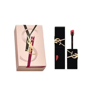 SAINT LAURENT Черная туба Fleece Mist блеск для губ Soft Matte легко растушевывается натуральный